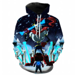 Undertale 3D-printidega kapuutsid M&auml;ng Stiil Skull Sans Kapuutsiga dressipluus Mehed Naiste Mood kapuuts Pullover Lapsed Poiss T&uuml;druk Hip-hop mantlid XL