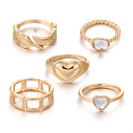 &Ouml;&ouml;klubipidu Kuninganna armastuse lehed &otilde;&otilde;nestatud ehted Mitmek&uuml;lgne elegantne naiste s&otilde;rmusekomplekt kuld