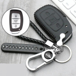 Nahast auto v&otilde;tme&uuml;mbris Hyundai Ix30 Ix35 Ix20 Tucson Elantra Verna Sonata Smart Remote Cover v&otilde;tmehoidja kaitsekoti tarvikud