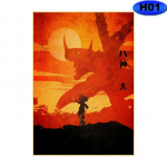 Jaapani animesarja retroplakatid j&otilde;upaberist minimalistlik manga plakat - kleebis tapeet Magamistoa elutoa baari kaunistus 30x21cm