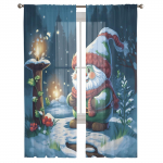 J&otilde;ulup&auml;kapiku Firefly k&uuml;&uuml;nlavalgus elutuba l&auml;bipaistev t&uuml;ll aken kardin Magamistuba k&ouml;&ouml;gi sisustus loor eesriided kardinad 135W x 114H(cm)