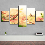 Maastik taevas pilv t&auml;ht m&auml;gi j&otilde;gi kuuma&otilde;hupall 5-osaline seinapildid elutoa jaoks v&auml;rviline maalimine kunst Kodukaunistus ilma raamita 20x35cm*2 20x45cm*2 20x55cm*1