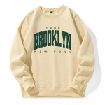 Brooklyn 1898 New York Kirjatr&uuml;kk Unisex Kapuutsiga Fliis Pehme Soe Pullover Mood Klassikalised Kapuutsiga Pusad Sport Originaalne O-kaelusega Kapuutsiga Pusa L