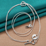 URMYLADY 925 Sterling H&otilde;bedane V&otilde;tme S&uuml;dame Lukk Kaelakee Madu kett naistele Pulmapeo Kvaliteetsed Moe Ehted 45cm