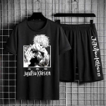 Jujutsu Kaisen T-s&auml;rgi komplekt vabaaja l&uuml;hikesed p&uuml;ksid Anime Print meeste komplektid dressid dressip&uuml;ksid spordir&otilde;ivad mees suvemood riided XL
