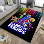 &Otilde;udusm&auml;ng R-Rainbow Friends Cartoon Area vaip, vaip kodu elutoa diivani uksemati sisekujundus, laste libisemiskindel p&otilde;randamatt 90cm x 130cm