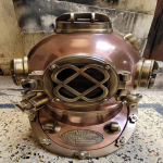 45,72 cm S&uuml;vamere sukeldumiskiiver Scuba US Navy Mark V Divers Kiiver K&auml;sitsi valmistatud kodukaunistusega j&otilde;ulukingid