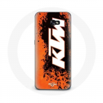Valge oranži taustaga &uuml;mbris Samsung Galaxy A3 2017 KTM Logo jaoks