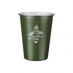 Yousheng 350 ml kohvitass kuumakindel suure mahutavusega v&auml;rvit&ouml;&ouml;tlus roostevabast terasest matkapiima &otilde;lletopsi v&auml;litarbed B khaki