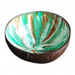 Kommikausid Kompaktsed k&auml;sitsi maalitud kookosp&auml;hkli koorega &otilde;rnad ja siledad naturaalsed kausid lastele roosa punane v&auml;rv