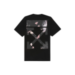 Off-White Maalitud Nooled L&uuml;hikeste Varrukatega T-s&auml;rk Must Meeste Topid OMAA038G20JER0031088 XS