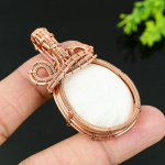 Natural Scolecite Gemstone Handmade Copper Wire Wrap Gift Pendant 2.17 b0u38