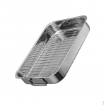 R&ouml;stimispann k&uuml;psetusv&otilde;rk plaat Crisper k&uuml;psetusn&otilde;ud roostevabast terasest grill, mittenakkuv 33x23x5cm