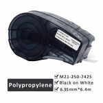 1 tk &Uuml;hilduv BRADY BMP21 PLUS etiketiprinter M21-250-7425 M21-375-7425 M21-500-7425 M21-750-7425 pol&uuml;prop&uuml;leenist etiketi kleebis 9.5mm white