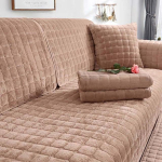 &Uuml;hev&auml;rviline libisemiskindel diivani kate Paks pehme pl&uuml;&uuml;s diivanipadja r&auml;tik elutoa m&ouml;&ouml;bli jaoks Decor Slipcovers diivanikatted 110x240cm 1pcs kohv