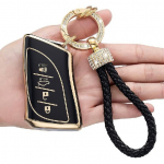 for Lexus Key Fob Cover,compatible with ES350 ES300h UX200 LS500 LS500H LC500 LC500h Smart Key Premium Soft TPU Anti-dust Full Protection must