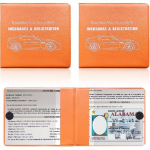 2PCS Car Registration Insurance Holder, 10.6"&times;4.8" Essential Auto Card Document Glove Box Organizer with Closure, Car Accessories for Driver