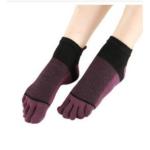 Must siidist marli viie s&otilde;rmega joogasokid h&uuml;ppavad otse pilatese fitness-sokid 20-24cm