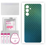 apgo Protective Skin Sticker for the back compatible with Samsung Galaxy A14 5G, Wrap Film, Foil, Vinyl - Pattern Carbon Chameleon CAKA1