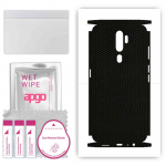 apgo Protective Skin Sticker for the back+sides compatible with Oppo A5 (2020), Full Wrap Film, Foil, Vinyl - Pattern Matrix