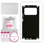 apgo Protective Skin Sticker for the back+sides compatible with Xiaomi Poco M3, Full Wrap Film, Foil, Vinyl - Pattern Matrix