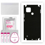 apgo Protective Skin Sticker for the back+sides compatible with Realme C25Y, Full Wrap Film, Foil, Vinyl - Pattern Matrix