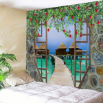 Aken Metsamaastik Maal Vaip Seinale Riputatav Boheemlaslik Stiil Ps&uuml;hhedeelne Mandala magamistuba Kodu Dekoratsioon 230x180cm