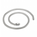 Euroopa ja Ameerika isikup&auml;rastatud moodne &uuml;mara servaga kr&uuml;ptitud Kuuba titaanist terasest meeste k&auml;ev&otilde;ru kaelakee 6 mm 65cm