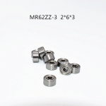 MR62ZZ-3 10 t&uuml;kki miniatuurne kroomterasest metallist tihendatud laager 2 * 6 * 3(mm)