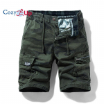 Cozy Up Meeste l&uuml;hikesed p&uuml;ksid vabaaja puuvillased mitme taskuga elastsed v&ouml;&ouml;kohaga Camo l&uuml;hikesed p&uuml;ksid 29 roheline