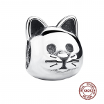 Armsad kassikoerad amuletid, sobivad, mood, originaal k&auml;ev&otilde;rud lemmiklooma k&auml;pp 925 h&otilde;bedane buldog &scaron;nautser akita koerahelmed, ehete valmistamine PJT372