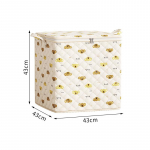 Mittekootud puuvillase teki hoiukott Suure mahutavusega r&otilde;ivaste puuvillane tekk mobiilpagasi niiskus- ja tolmukindel kaasaskantav kott 43*43*43CM beež