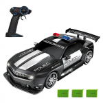 Kaugjuhtimispult Drift Car kaugjuhtimispult politseiauto suur puldiga auto 1/12 2,4 GHz kaugjuhtimispuldiga v&otilde;idus&otilde;iduauto kergete lastega Kingitus lastele 3 battery must