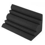 12 tk/pakk 2x12x24cm Akustilised bassil&otilde;ksud Vahtplokk Helikindel vahtpaneel K&otilde;rge tihedusega heli neeldumine Stuudio nurga vaht 12Pcs must