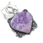 Lepidolite Stone Gemstone Handmade 925 Sterling Silver Gift Pendant 1.77 e4u53