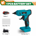 100 W juhtmeta elektriline kuumsulamliimi p&uuml;stol 11 mm liimipulk P&otilde;lemisvastane otsik Laetav isetegemise remondit&ouml;&ouml;riist