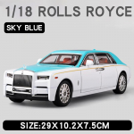 1/18 Rolls Royce Phantom Sulamist Automudel M&auml;nguasi Metallist Valuautod S&otilde;idukite Mudel Simuleeritud Heli Valgus Autoga M&auml;nguasi Kingitused Lastele sinine