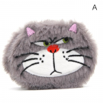 Kawaii Anime Cat Plush peegel V&auml;ike peen pehme kahepoolne meigipeegel