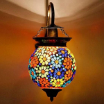 Lillekimp teie seinal Kuulakujuline klaasist seinalamp elamiseks ja kodukaunistuseks