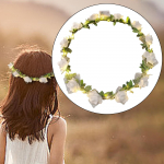 Flower Headband Creative LED Floral for Dressing up Night Market purple
