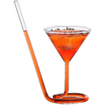 Keeratavad kokteiliklaasid Vanamoodne kokteilik&otilde;rretass baarile Unikaalne imemisveri Martini klaasist j&auml;&auml;tisekauss piimakokteili pokaal Straw Cocktail Glass 110ml