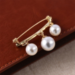 Pearl fikseeritud rihmaga v&otilde;lu turvan&otilde;elaga pross kampsun kardigan klambriga kett prossid 3.9*3cm kuld