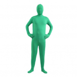 Unisex Halloweeni kombinesoon Tight Fit hingav pikkade varrukatega kapuutsiga elastne &uuml;hev&auml;rviline n&auml;htamatu kombinesoon lukuga taga Bodysuit rekvisiidid peokost&uuml;&uuml;m L roheline