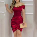 Naiste mood vaba &otilde;lgadeta Bodycon minikleit, ebakorrap&auml;rase kandiga kleidid, sametine seljata &otilde;huke r&uuml;&uuml; &Otilde;htupidu Vestidos Plus Size S punane