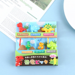 6 tk / komplekt Dinosauruse miniloomade multifilmi toiduvalik lastele suupistete puuviljakahvel 4-6cm mitmev&auml;rviline