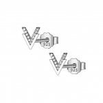 Trustdavis Real 925 Sterling Silver Fashion Magus kolmnurk V kujuga CZ k&otilde;rvar&otilde;ngad naistele Pulmapeo peened ehted DB1453