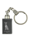 American Hairless Terrier - Crystal key ring with dog photo, illuminated key ring, unique gift by Art-Dog brand