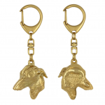 Italian Greyhound, Italian Sighthound - Gilded key ring with dog in gift box, handbag decoration, luxury accessory by Art-Dog brand