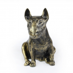 Bull Terrier, Bully I - dog statue, sitting dog for desk, decoration for the living room of a dog lover by Art-Dog