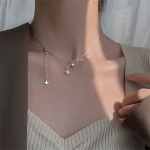 925 Sterling Silver Tutt Tsirkoon Star Charm Kaelakeed ja Ripatsid Kaelakeed Naistele T&uuml;drukutele Pulmaehted Kaelarihmad Dz129
